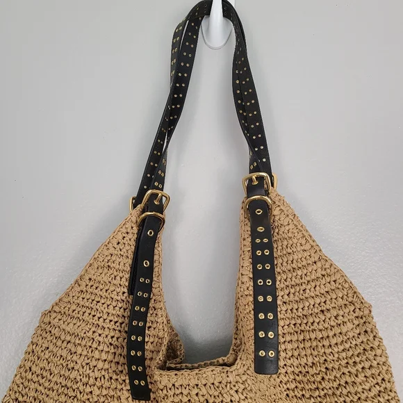 Madewell The Straw Slouch Tote in Natural Multi Tropical Vacation Beach Travel - Picture 6 of 14